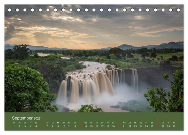 Produktbild: &Auml;thiopien Landschaften der Gegens&auml;tze (Tischkalender 2026 DIN A5 quer), CALVENDO Monatskalender