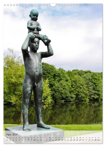 Produktbild: Vigeland (Wandkalender 2027 DIN A3 hoch), CALVENDO Monatskalender