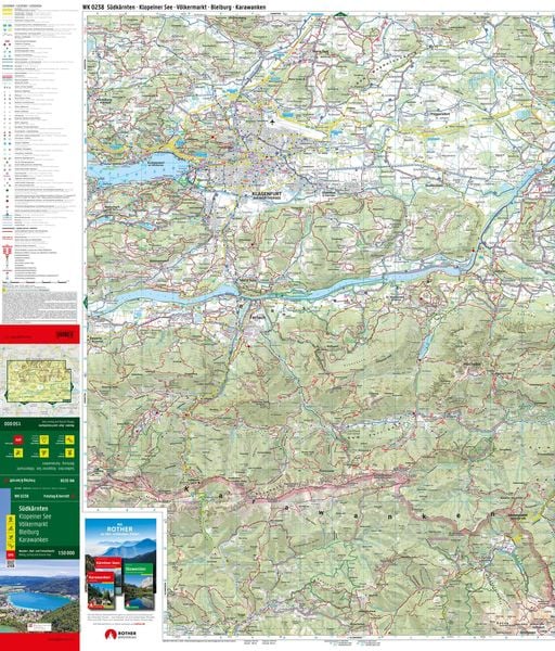 Produktbild: Südkärnten - Klopeiner See - Völkermarkt - Bleiburg - Karawanken, Wander + Radkarte 1:50.000