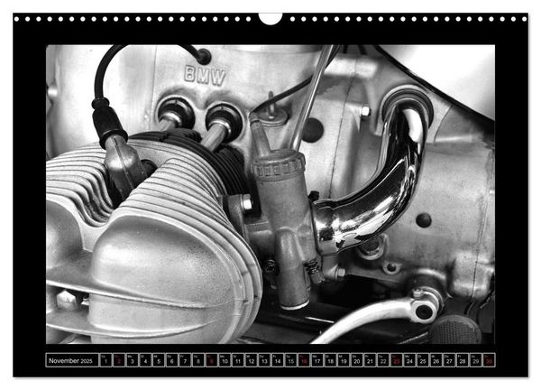 Produktbild: BMW R69S in schwarzweiss (Wandkalender 2025 DIN A3 quer), CALVENDO Monatskalender