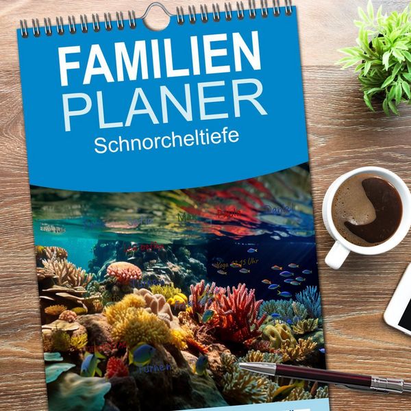 Produktbild: Familienplaner 2026 - Schnorcheltiefe mit 5 Spalten (Wandkalender, 21 x 45 cm) CALVENDO