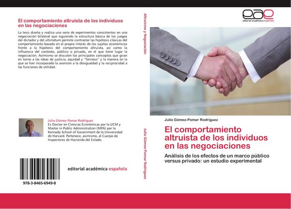 Produktbild: El comportamiento altruista de los individuos en las negociaciones