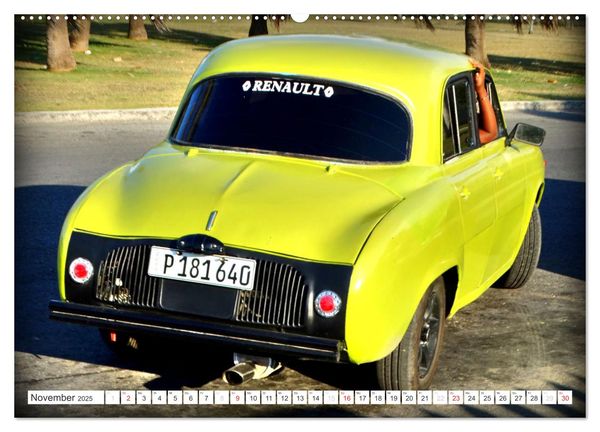 Produktbild: RENAULT - Franz&ouml;sische Klassiker in Kuba (hochwertiger Premium Wandkalender 2025 DIN A2 quer), Kunstdruck in Hochglanz