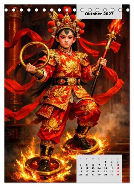 Produktbild: Masken und Magie &ndash; Die Gesichter der Peking-Oper (Tischkalender 2027 DIN A5 hoch), CALVENDO Monatskalender