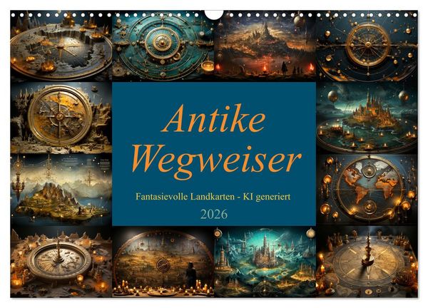 Produktbild: Antike Wegweiser (Wandkalender 2026 DIN A3 quer), CALVENDO Monatskalender