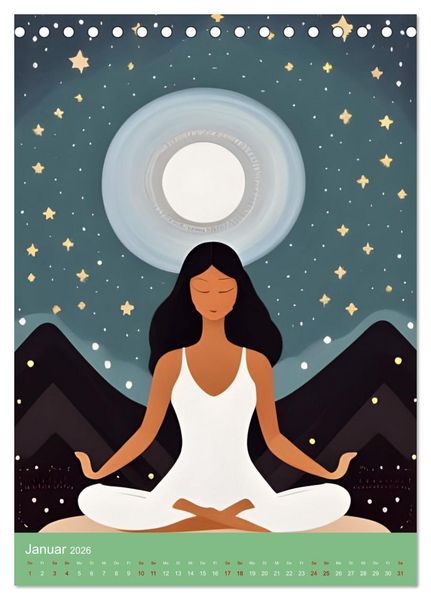Produktbild: Meditation verbindet (Tischkalender 2026 DIN A5 hoch), CALVENDO Monatskalender