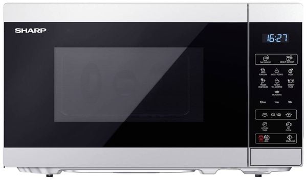 Sharp YC-MS02ES Mikrowelle Schwarz, Silber, Weiß 800W