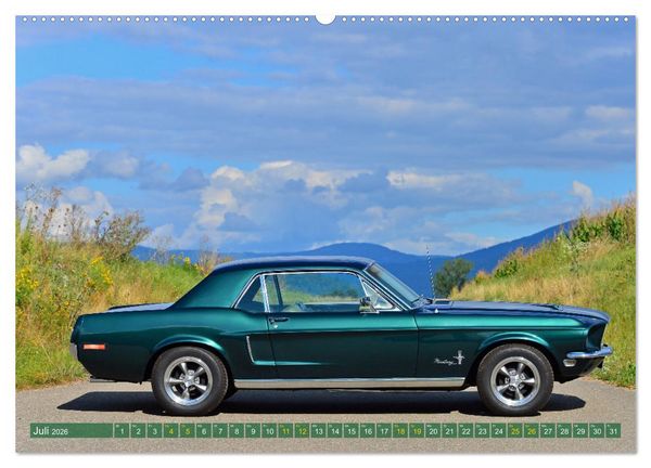 Produktbild: Ein Pony zum verlieben - Ford Mustang 1968 (hochwertiger Premium Wandkalender 2026 DIN A2 quer), Kunstdruck in Hochglanz