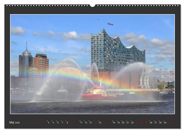 Produktbild: Wahrzeichen Elbphilharmonie (hochwertiger Premium Wandkalender 2026 DIN A2 quer), Kunstdruck in Hochglanz