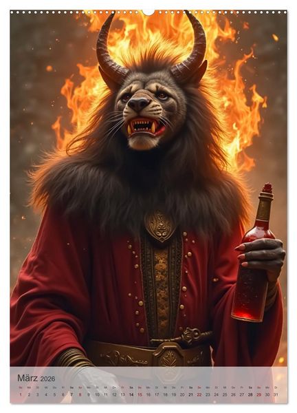 Produktbild: &Auml;gyptische Mythologie - G&ouml;tter, Helden und Monster (hochwertiger Premium Wandkalender 2026 DIN A2 hoch), Kunstdruck in Hochglanz