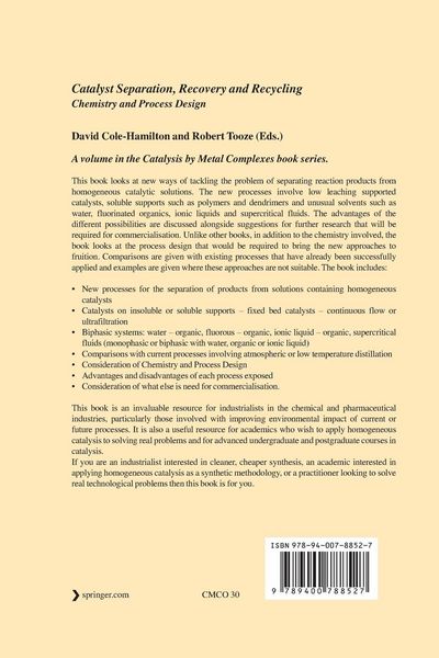 Produktbild: Catalyst Separation, Recovery and Recycling