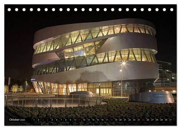 Produktbild: Stuttgart - Blue City Lights (Tischkalender 2026 DIN A5 quer), CALVENDO Monatskalender
