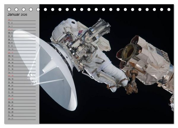 Produktbild: Missionen im Weltall (Tischkalender 2026 DIN A5 quer), CALVENDO Monatskalender