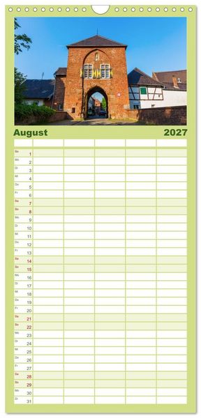 Produktbild: Familienplaner 2027 - Bedburg Alt-Kaster mit 5 Spalten (Wandkalender, 21 x 45 cm) CALVENDO