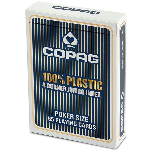 ASS Altenburger Spielkarten - Copag 100% Plastik Poker Jumbo Index blau