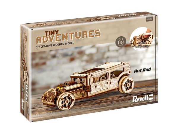 Produktbild: Revell Holz Tiny Adventures - Hot Rod Automodell Bausatz