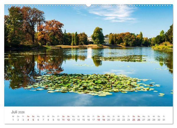 Produktbild: Dessau Design und ein sch&ouml;ner Park (hochwertiger Premium Wandkalender 2026 DIN A2 quer), Kunstdruck in Hochglanz