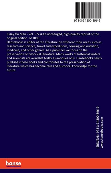Produktbild: Essay On Man
