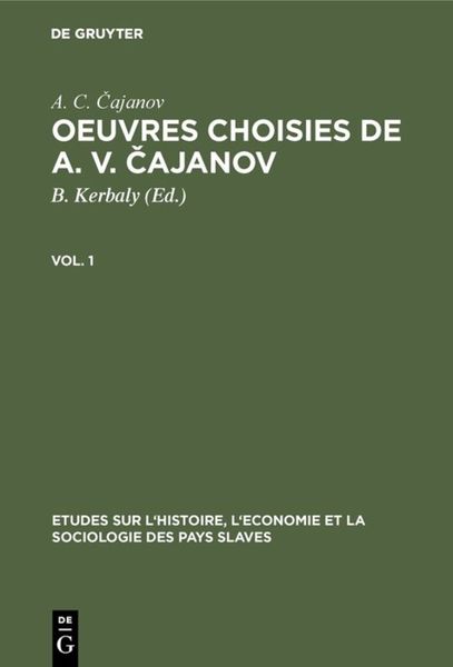 Produktbild: Oeuvres choisies de A. V. Čajanov