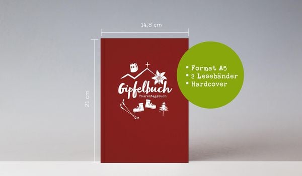 Gipfelbuch, Tourentagebuch, Wandertagebuch | A5 Notizbuch zum Wandern in den Ber