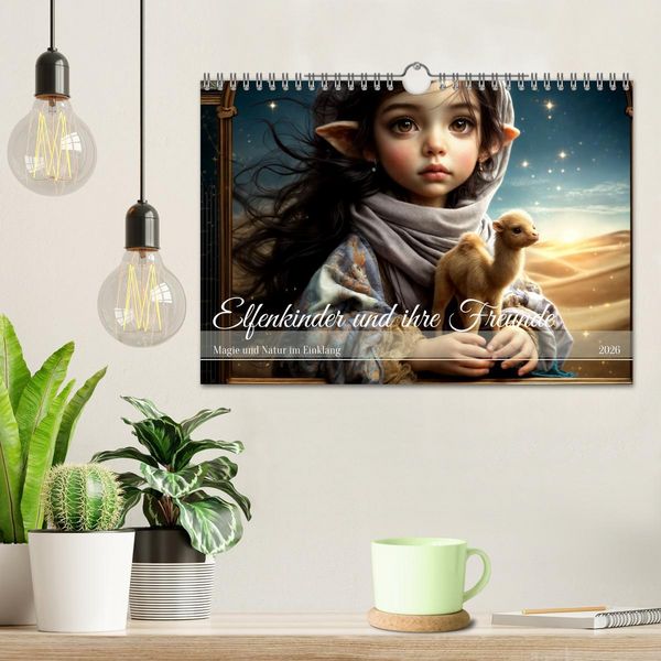 Produktbild: Elfenkinder und ihre Freunde - Magie und Natur im Einklang (Wandkalender 2026 DIN A4 quer), CALVENDO Monatskalender