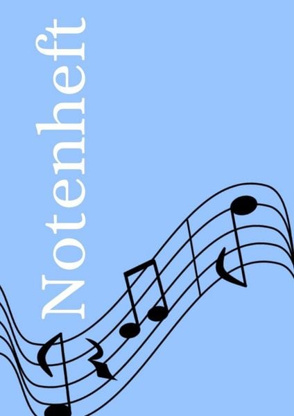 Notenheft: DIN A4 Notenlinienheft | 60 Seiten mit 12 Notenzeilen / Systeme pro Blatt | Papier 90g/m² | Musikheft mit Notenlinien -