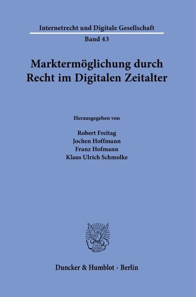 Produktbild: Markterm&ouml;glichung durch Recht im Digitalen Zeitalter.