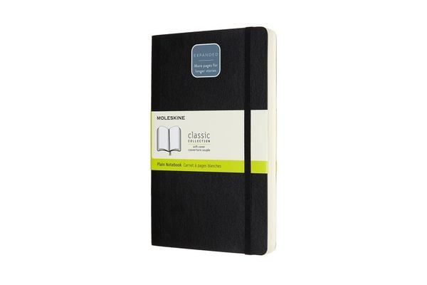 Produktbild: Moleskine Notizbuch Large/A5, Blanko, Erweiterte Seitenanzahl, Schwarz