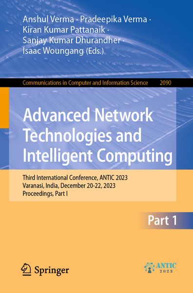 Produktbild: Advanced Network Technologies and Intelligent Computing