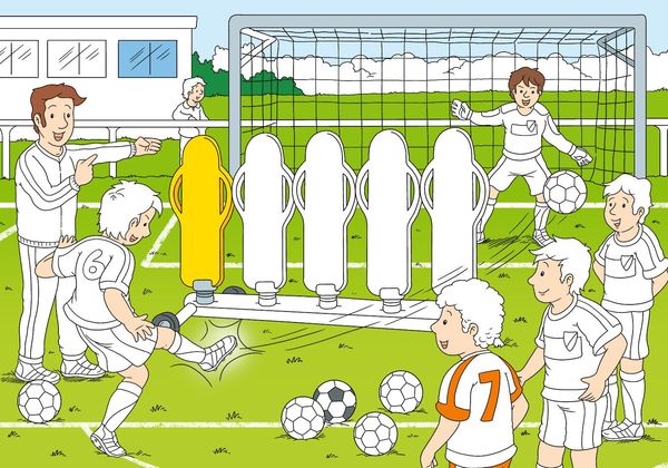 Produktbild: Fu&szlig;ball. Buntes Sticker-Malbuch