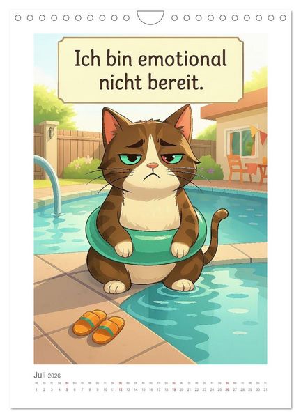 Produktbild: Alles nach Plan. Meinem. - F&uuml;r Menschen mit Katze. Oder f&uuml;r Menschen von Katze. (Wandkalender 2026 DIN A4 hoch), CALVENDO Monatskalender