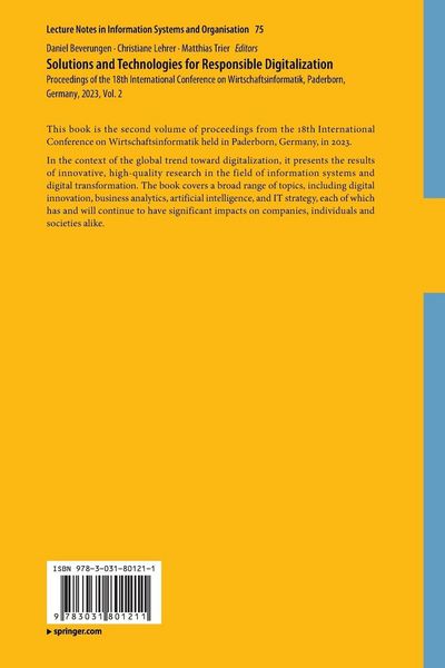 Produktbild: Solutions and Technologies for Responsible Digitalization