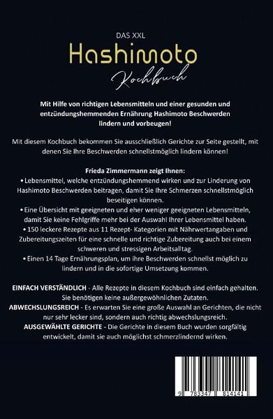 Produktbild: Das XXL Hashimoto Kochbuch! Inklusive 14 Tage Ern&auml;hrungsplan und Ern&auml;hrungsratgeber. 1. Auflage