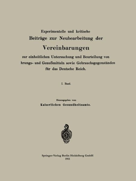 Produktbild: Experimentelle und kritische Beitr&auml;ge zur Neubearbeitung der Vereinbarungen zur
