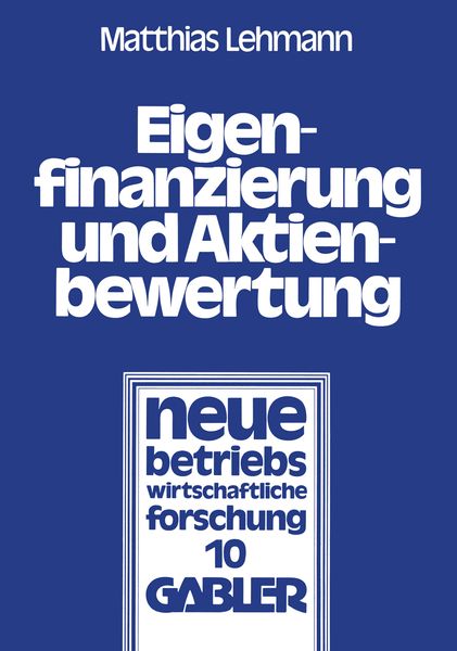 Produktbild: Eigenfinanzierung und Aktienbewertung