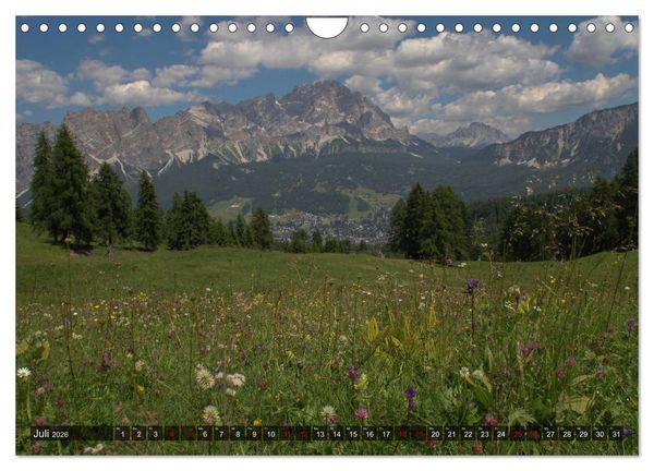 Produktbild: Dolomiten 2026 - Die wei&szlig;en Berge (Wandkalender 2026 DIN A4 quer), CALVENDO Monatskalender