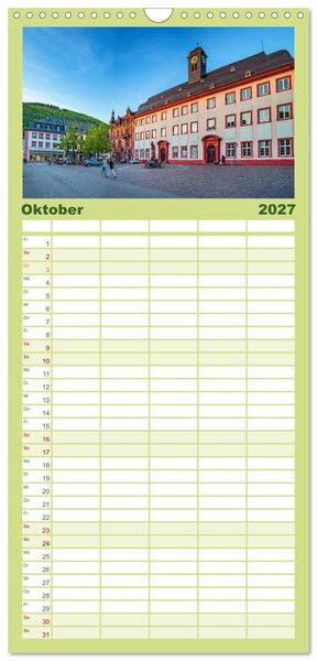 Produktbild: Familienplaner 2027 - Heidelberg - Stadt der Romantik mit 5 Spalten (Wandkalender, 21 x 45 cm) CALVENDO