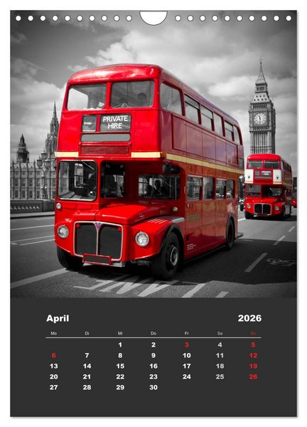 Produktbild: Glanzlichter einer Metropole LONDON (Wandkalender 2026 DIN A4 hoch), CALVENDO Monatskalender