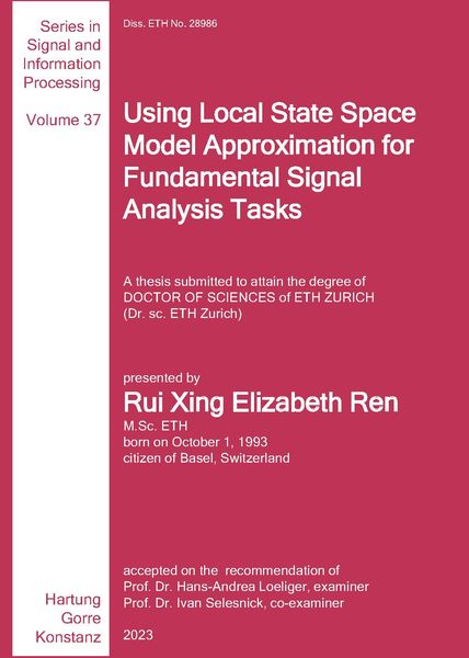 Produktbild: Using Local State Space Model Approximation for Fundamental Signal Analysis Tasks