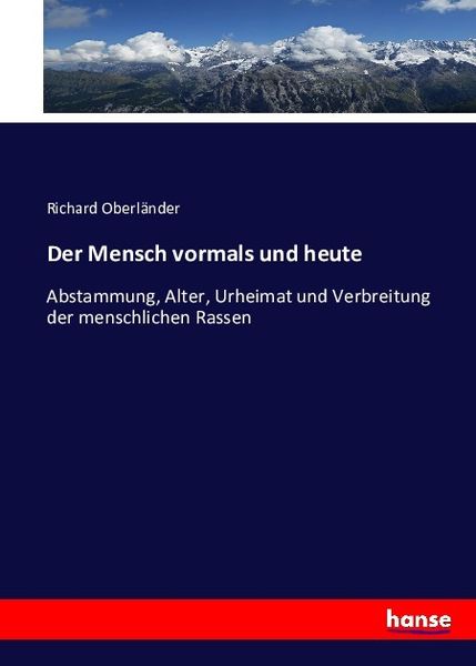 Produktbild: Der Mensch vormals und heute