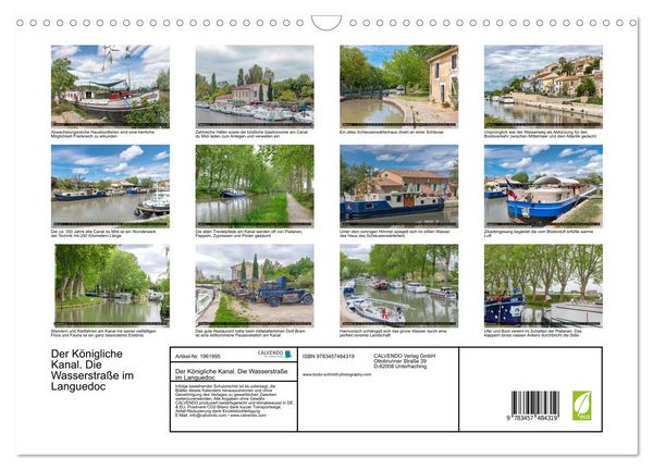 Produktbild: Der K&ouml;nigliche Kanal. Die Wasserstra&szlig;e im Languedoc (Wandkalender 2026 DIN A3 quer), CALVENDO Monatskalender