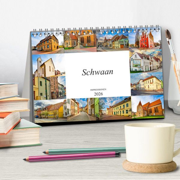 Produktbild: Schwaan Impressionen (Tischkalender 2026 DIN A5 quer), CALVENDO Monatskalender