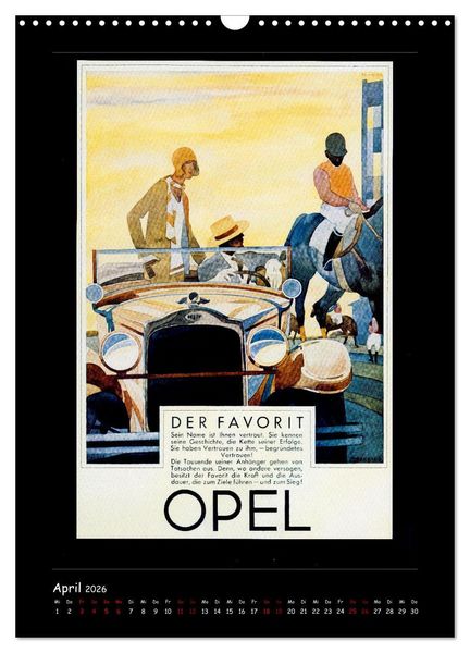 Produktbild: Historische Automobilplakate (Wandkalender 2026 DIN A3 hoch), CALVENDO Monatskalender