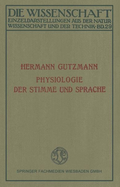 Produktbild: Physiologie der Stimme und Sprache