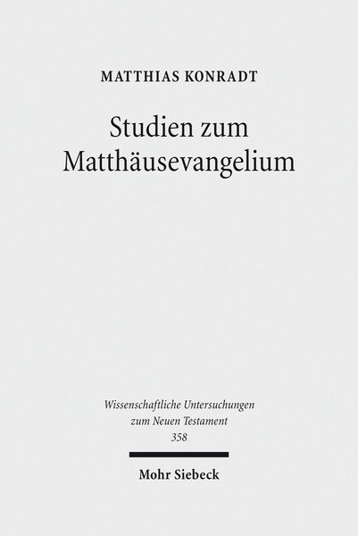 Produktbild: Studien zum Matth&auml;usevangelium