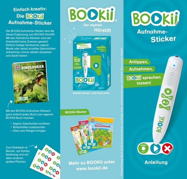 Produktbild: BOOKii&reg; Aufnahme-Sticker neutral Paket 2, Nr. 127-246 (120 St&uuml;ck)