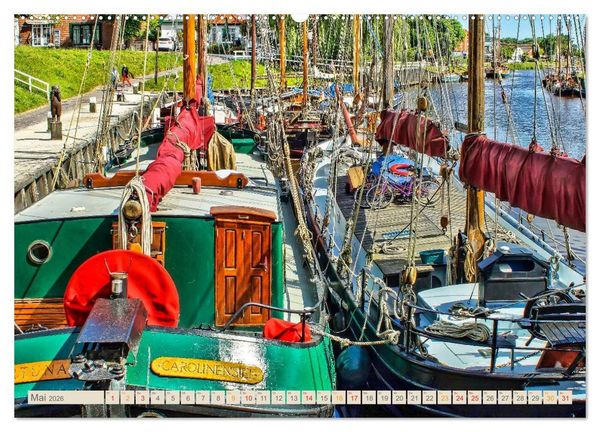 Produktbild: Ostfriesland - der alte Hafen Carolinensiel (hochwertiger Premium Wandkalender 2026 DIN A2 quer), Kunstdruck in Hochglanz