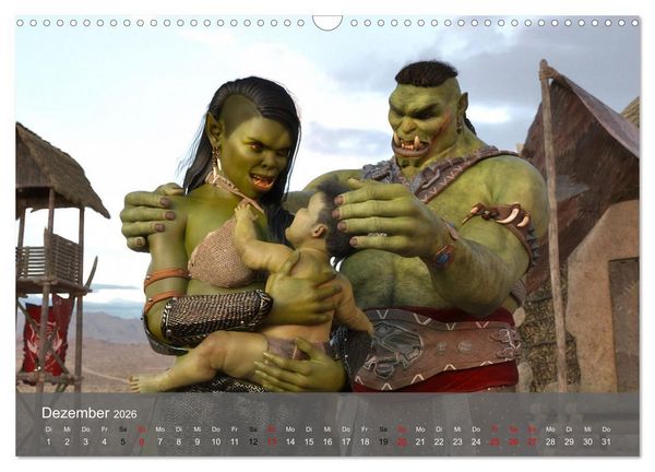 Produktbild: Welt der Orks (Wandkalender 2026 DIN A3 quer), CALVENDO Monatskalender