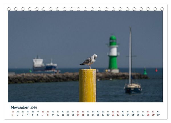 Produktbild: Warnem&uuml;nde an der Ostsee (Tischkalender 2026 DIN A5 quer), CALVENDO Monatskalender