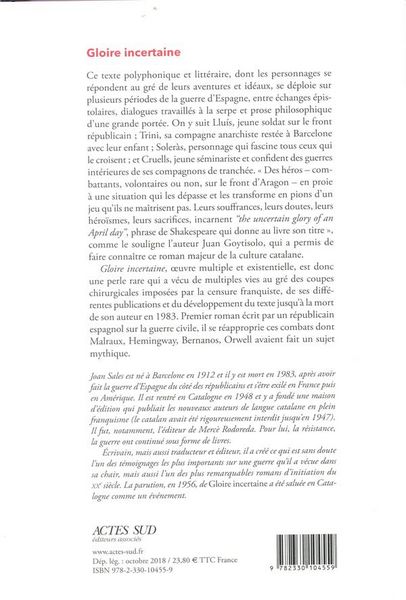 Produktbild: Gloire incertaine